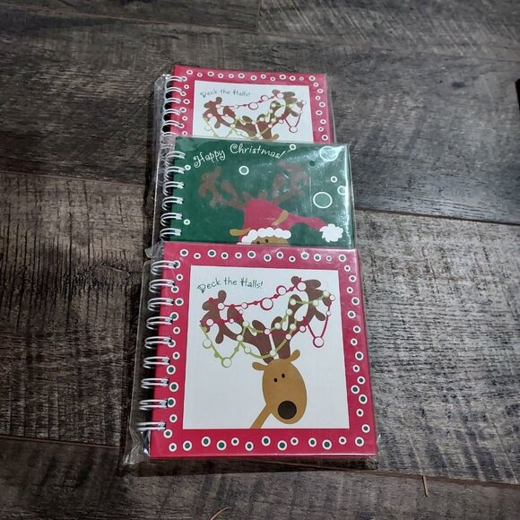 3 Pack Holiday Deer Spiral Bound 5x5 Notebook, Journal,  Diary 2 Designs - Picture 8 of 8
